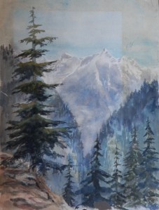 Mountain Grandeur unknown artist - watercolour