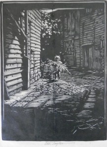 The Dust Bin etching by CW Taylor