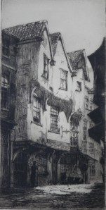 York etching by Percy J Westwood (1878-1958)