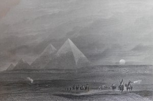 The Pyramids of Ghizeh drawn by JMW Turner E Finden engraving