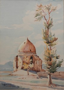 A Holy Place Sumbat Der Kiureghian watercolour - 1947
