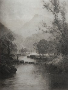 A Welsh Valley artist Alfred be Breanski Bovril print by CW Faulkneer @1914
