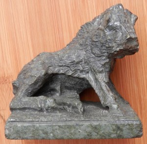 Il Porcellino2 in Verdi Marble unknown artist @ 19th century?