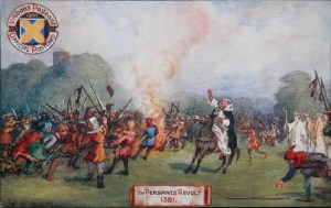 The Peasants' Revolt 1381 postcard by Raphael Tuck & Sons 1907