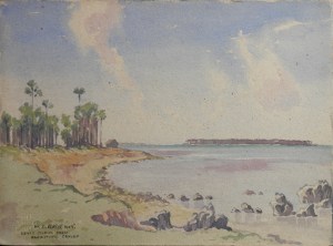 Kayts Island from Karaitivu, Ceylon by M G Prater 1945