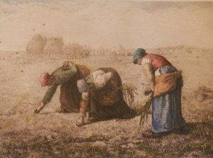 The Gleaners etching by Camille Fonce after JF Millet