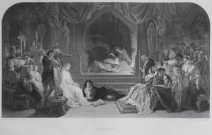 Hamlet etching by C Rolls for  Virtue's Imperial Shakspere @ 1873