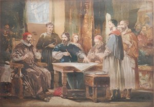 Columbus Vincent Brooks lithograph 1854 after George Cattermole