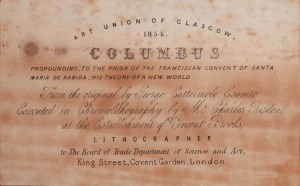 Columbus - label on reverse