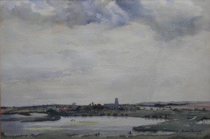 Fenscape  near Blythburgh, Suffolk by Juliet Pannett 1972