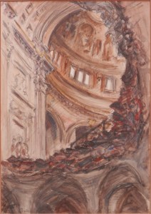 St Paul's Cathedral Crater by A Butler @1941
