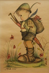 Looks Like Rain charcoal and pastel drawing by Sister Maria Innocentia Hummel