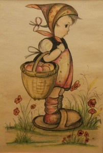 Do I Dare charcoal & pastel drawing by Sister Maria Innocentia Hummel