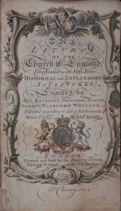 Book of Common Prayer Title Page @ 1755