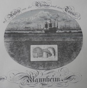 Thames Tunnel lithograph @ 1828