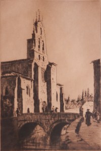 St Lesmos, Bergon, Spain by Lionel Lindsay @ 1926
