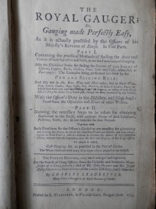 The Royal Gauger by Charles Leadbetter 1755 4th edition