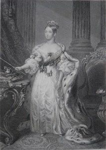 Queen Victoria engraved by Henry Brian Hall @ 1850