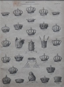 Crowns, Coronets, and Mitres from 'The Cyclopaedia' by Abraham Rees @ 1819