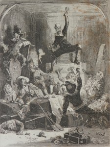 Drink the Plague etched by Hablot Browne (Phiz) @ 1841