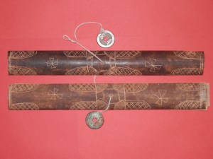 Lontar Case with ancient Chinese coins