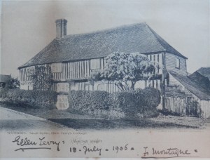 Tenterden, Small Hythe Ellen Terry signed postcard @ 1908
