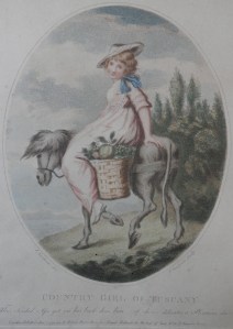 Country Girl of Tuscany - stipple engraving by Thomas Gaugain after James Northcote @ 1794