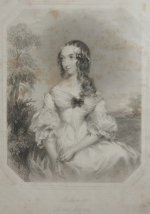 Melancholy - stipple engraving by Francis Holl @ 1844