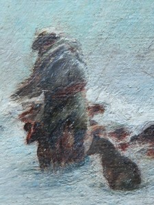 A Joyless Winter Day - Shepherd after Joseph Farquharson @ 1883