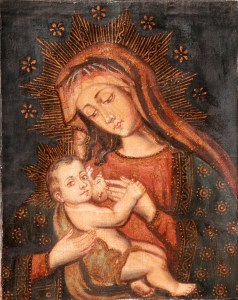 Our Lady of the Milk - Nuestra Senora de La Leche - Cuzco School 17th/18th century