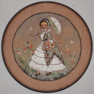 Fashionable Lady - needlework by unknown artist @ 19th century