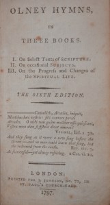 Olney Hymns by John Newton & William Cowper @ 1797