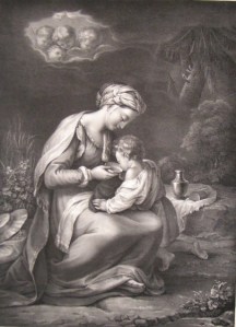 Hagar and Ishmael lithograph published by Hanfstaengl @ 1840