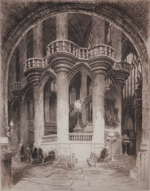 St Etienne du Mont etching